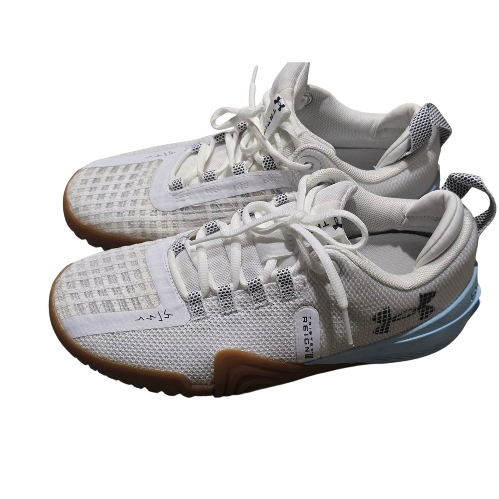 Under Armour Project Rock Sneakers Women 8.5 White Athletic Gymcore Training